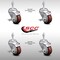 Service Caster 3.5 Inch SS Maroon Polyurethane Swivel 3/8 Inch Threaded Stem Caster Set Brake SSTS20S3514-PPUB-MRN-TLB-381615-4 - alternate 4
